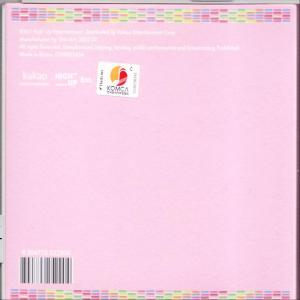 Pinkes Albumcover mit Text, Barcode und Aufkleber.