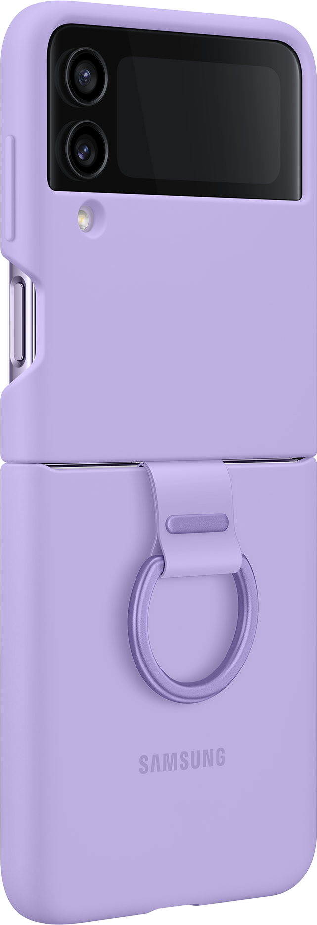 SAMSUNG Coque en silicone avec anneau - Housse de protection (Convient pour le modèle: Samsung Galaxy Z Flip4)