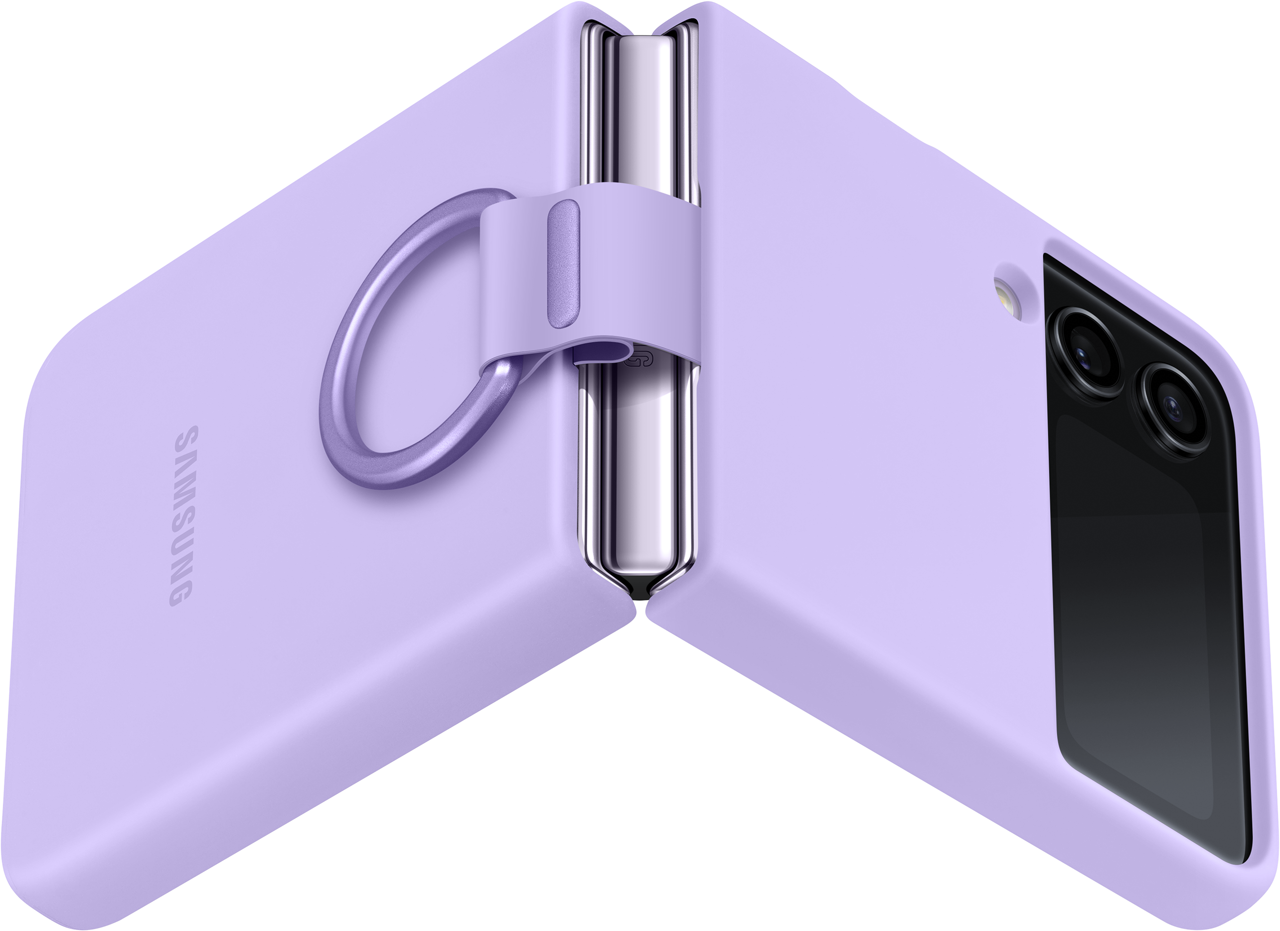 SAMSUNG Coque en silicone avec anneau - Housse de protection (Convient pour le modèle: Samsung Galaxy Z Flip4)
