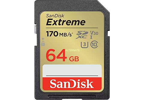 SANDISK Extreme 64 GB SDXC, Speicherkarte