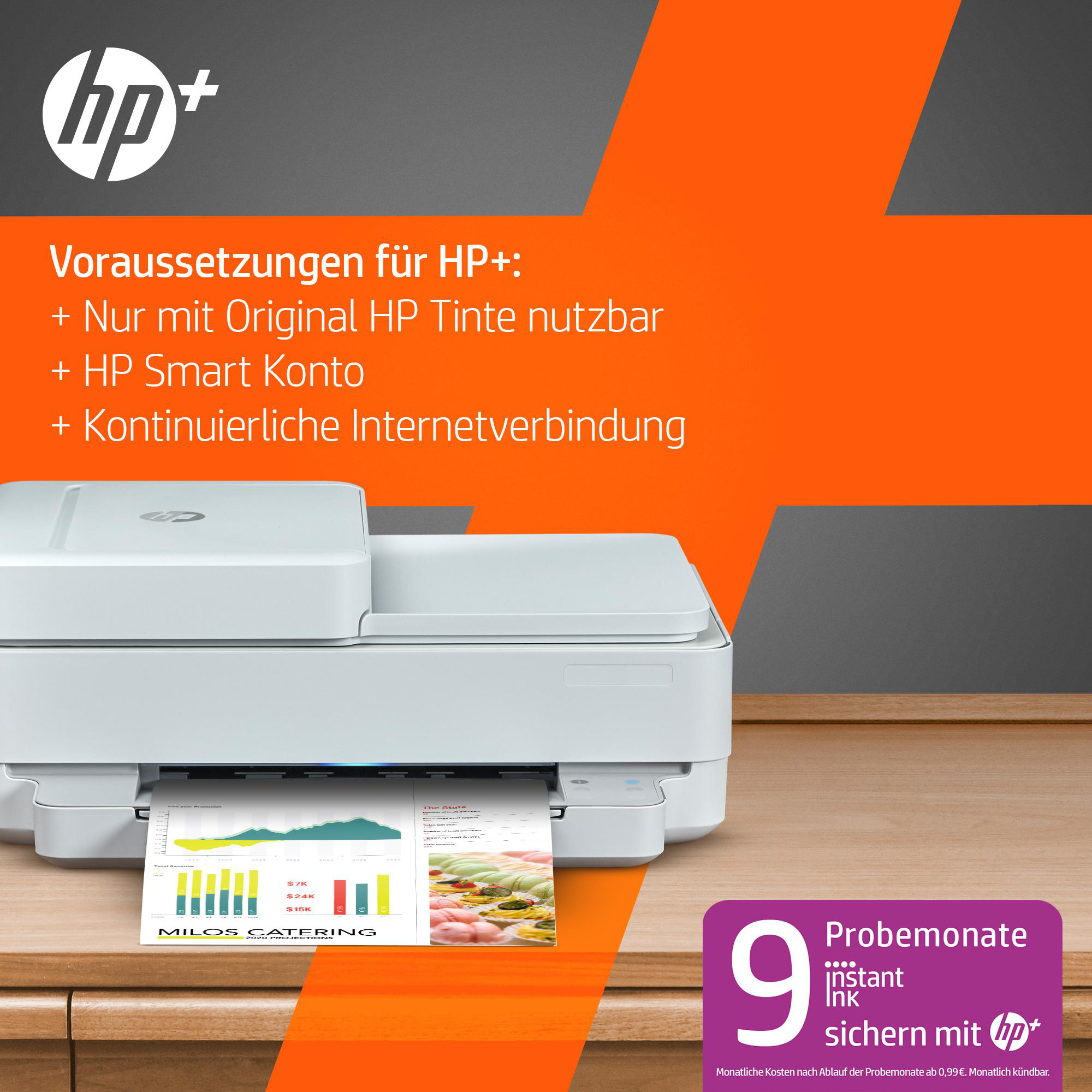 Multifunktionsdrucker Thermal AIO (Instant Ink) Inkjet WLAN 6432e HP ENVY