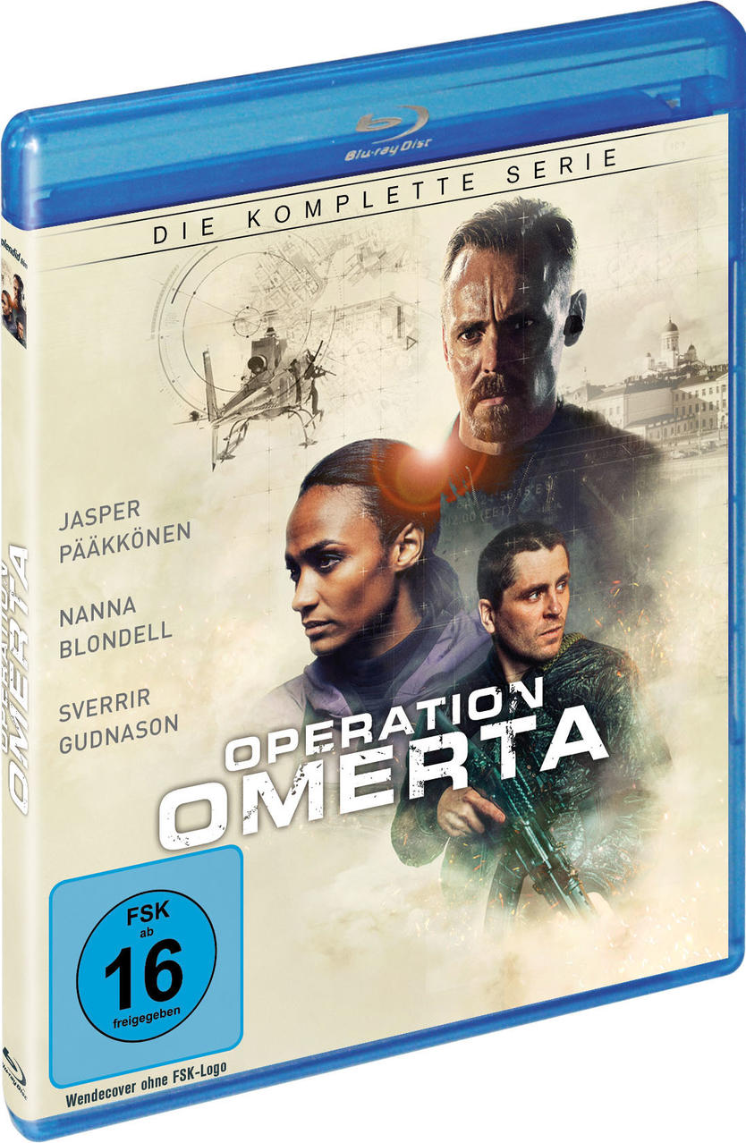 Blu-ray-Disc-Cover für den Film 'Operation Omerta' mit Schauspielern.