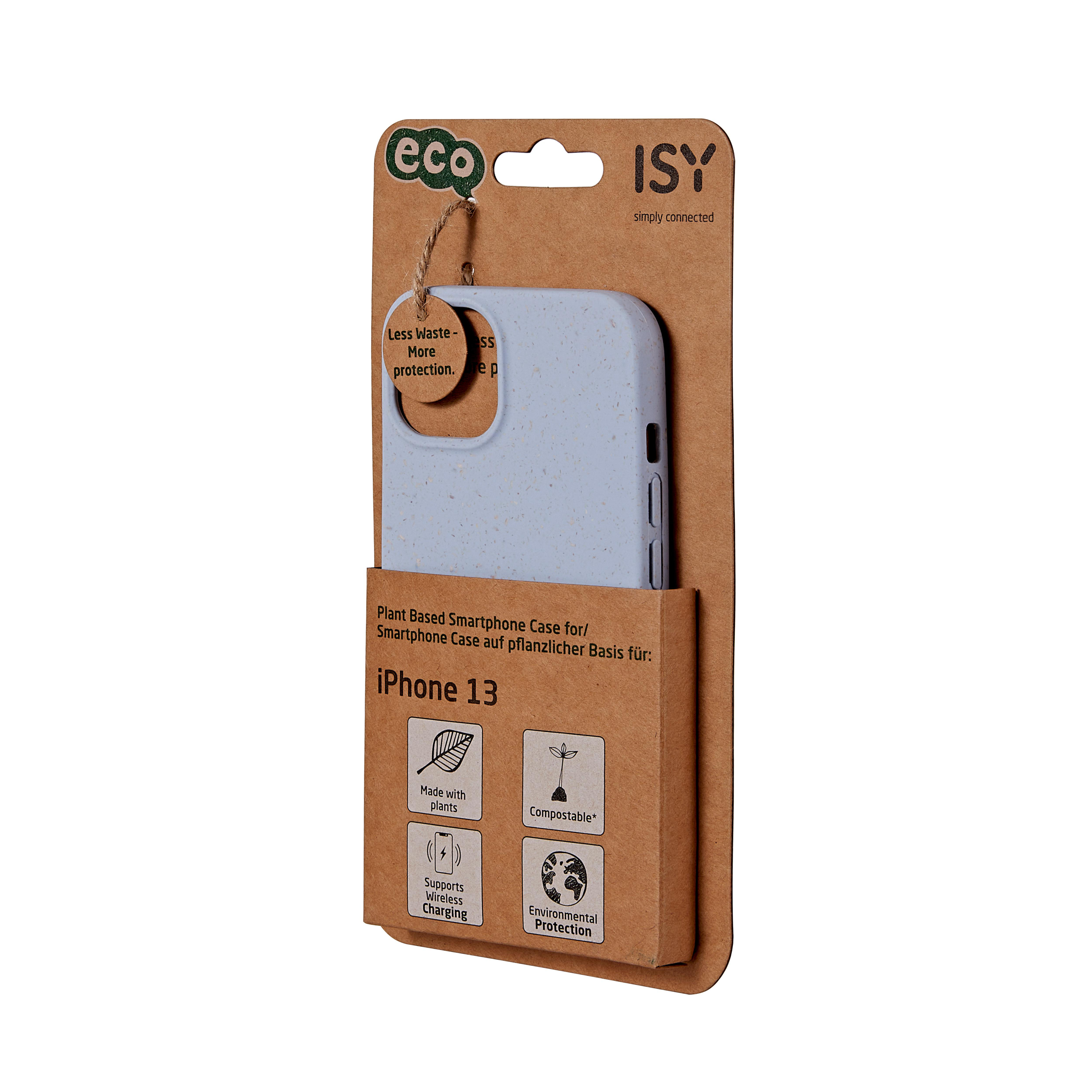 Eine iPhone 13 Handyhülle in Verpackung, hergestellt aus pflanzlichen Materialien.