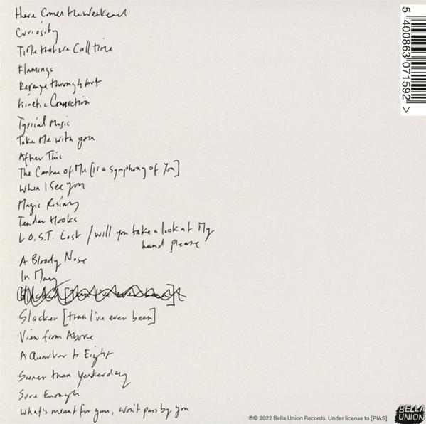 Paroles de chansons manuscrites, encre noire sur papier crème. Titres de chansons et quelques notes.