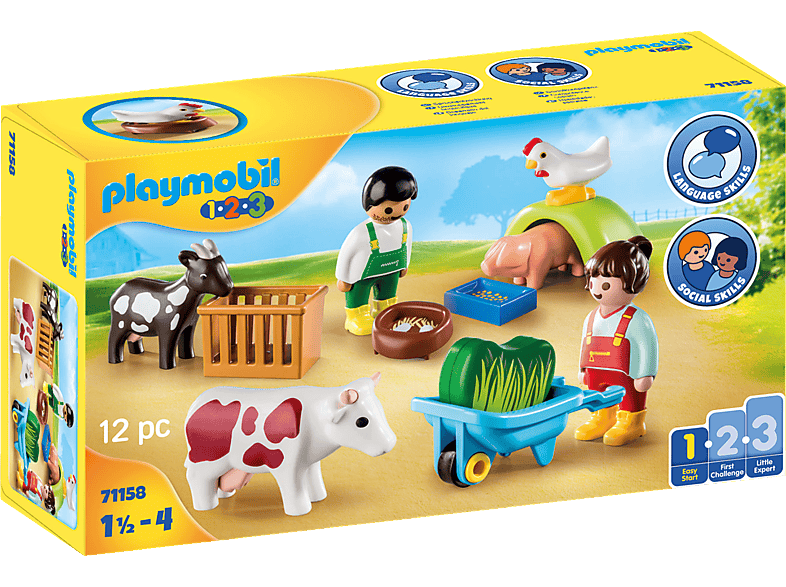 PLAYMOBIL 71158 Spielspaß auf dem Bauernhof Spielset, Mehrfarbig