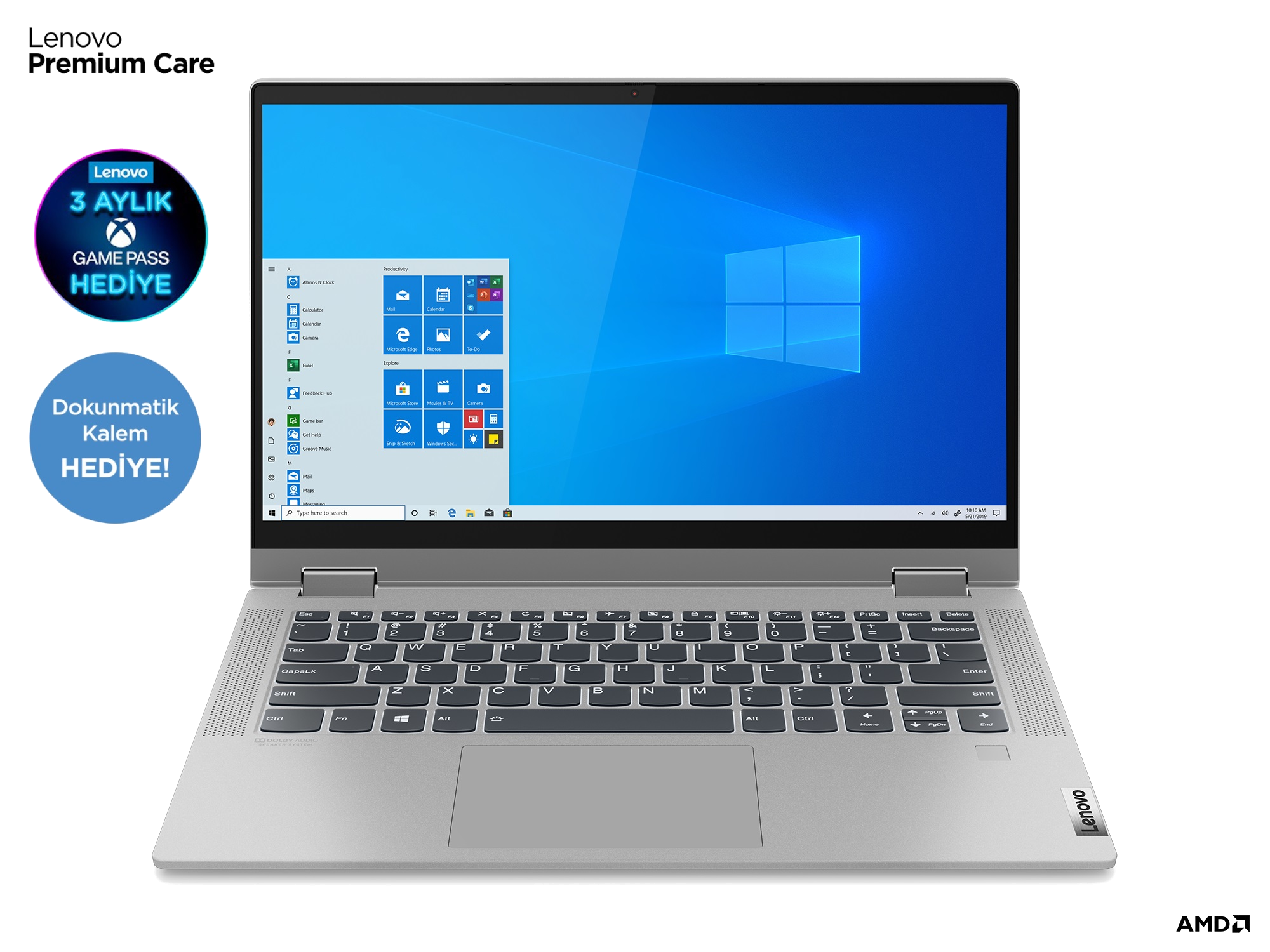 LENOVO Flex 5/ Ryzen 3 5300U/ 4GB Ram/ 256GB SSD/ 14" Full-HD/ Windows 11/ İkisi Birarada Laptop