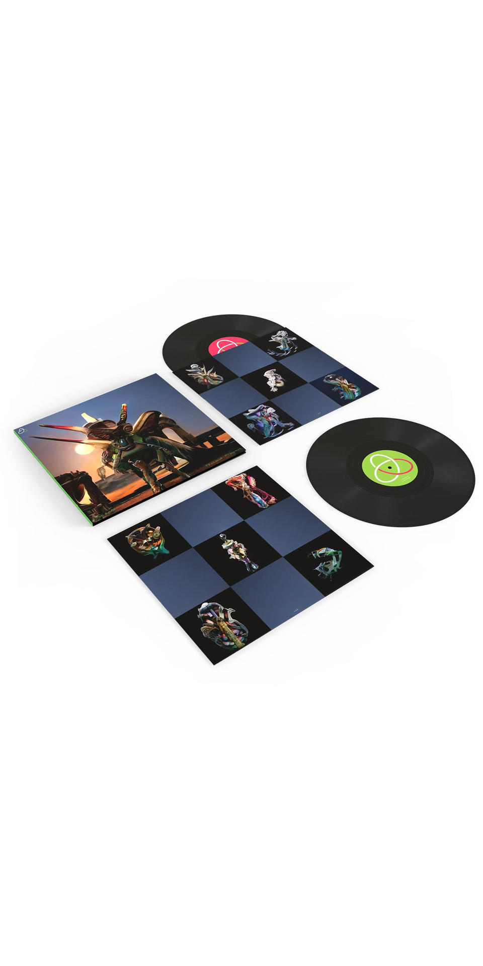 Zwei Schallplatten mit Albumcovern.