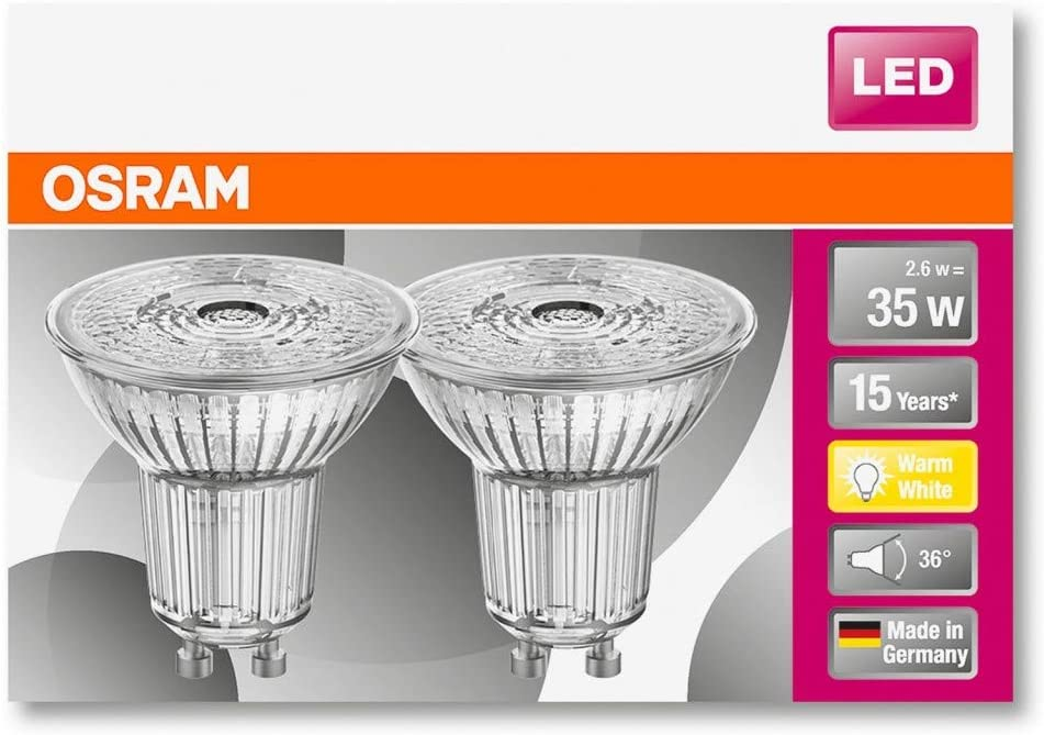 Due lampadine LED in una confezione. Testo e dettagli sono visibili.