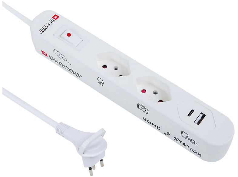 SKROSS Home Station USB-C - Steckdosenleiste (Weiss)