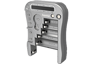 HAMA Batterietester, Universal-Messgerät für Akkus, Batterien, Knopfzellen