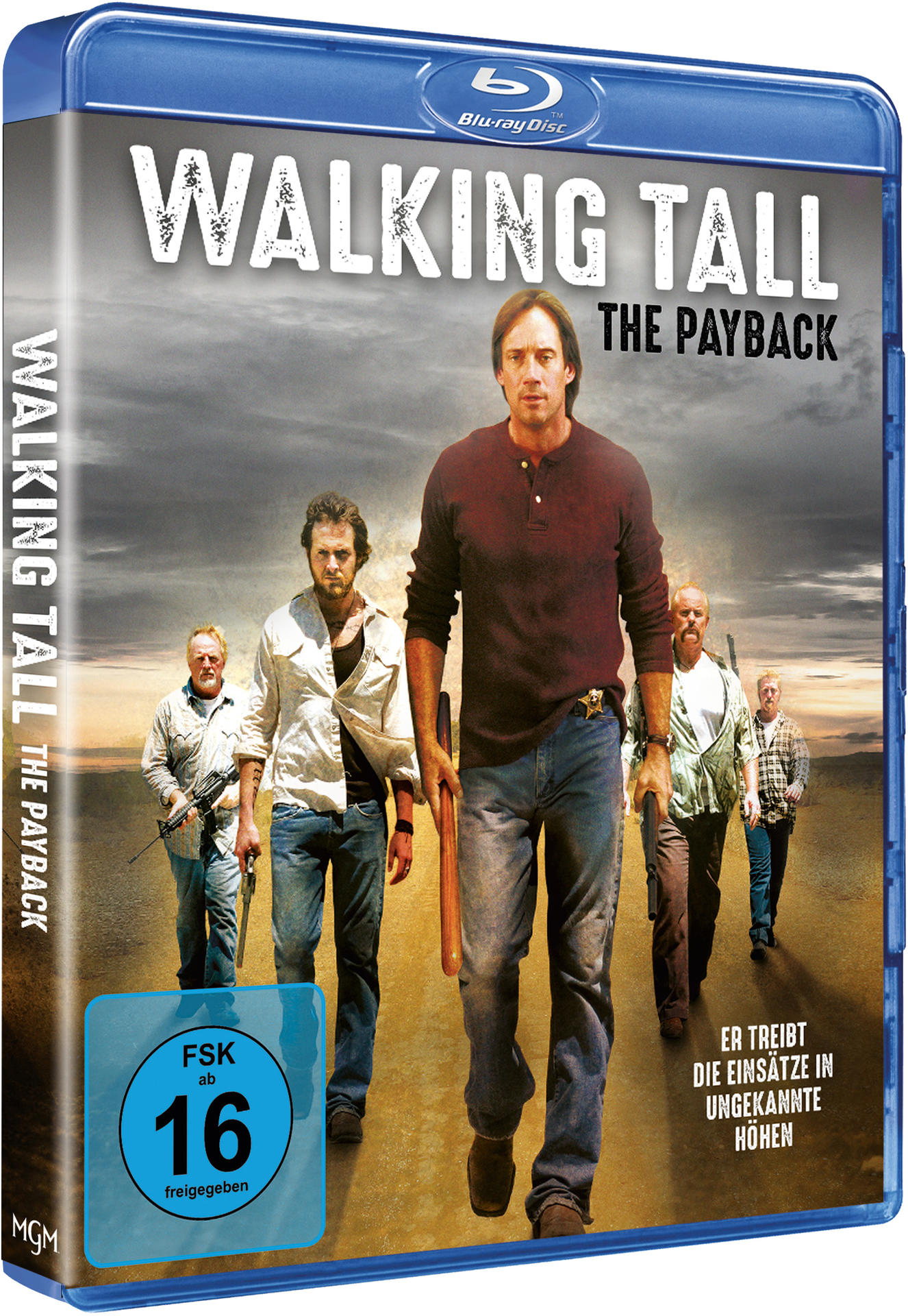 DVD-Hülle. Der Film heißt 'Walking Tall: The Payback'. Männergruppe geht auf Straße.