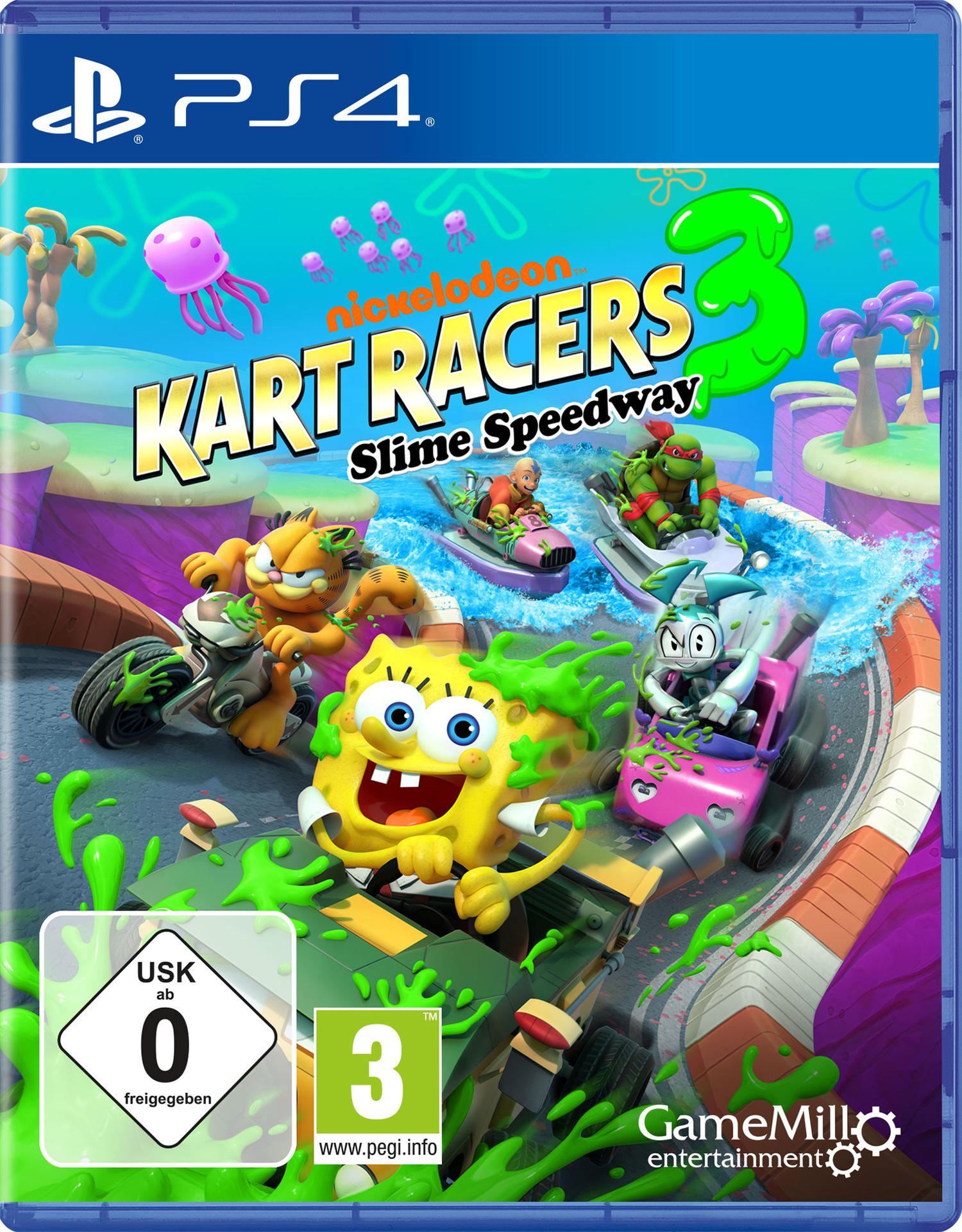 Nickelodeon Kart Racers 3: Slime - Speedway 4] [PlayStation