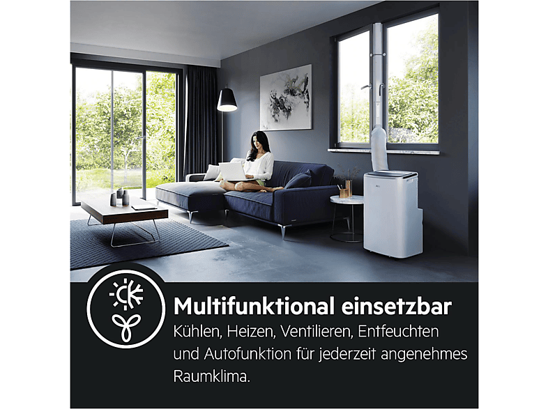 AEG AXP26U338CW Mobiles Klimagerät Weiß (Max. Raumgröße: 40 m², EEK: A)