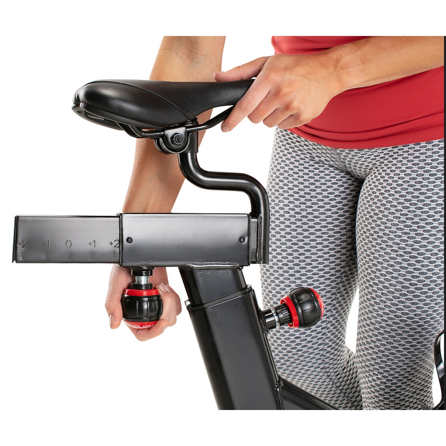 Bicicleta estática - ProForm 500 SPX, Hasta 115 kg, Pantalla LCD, Volante de 18 kg, Asiento ajustable, Negro