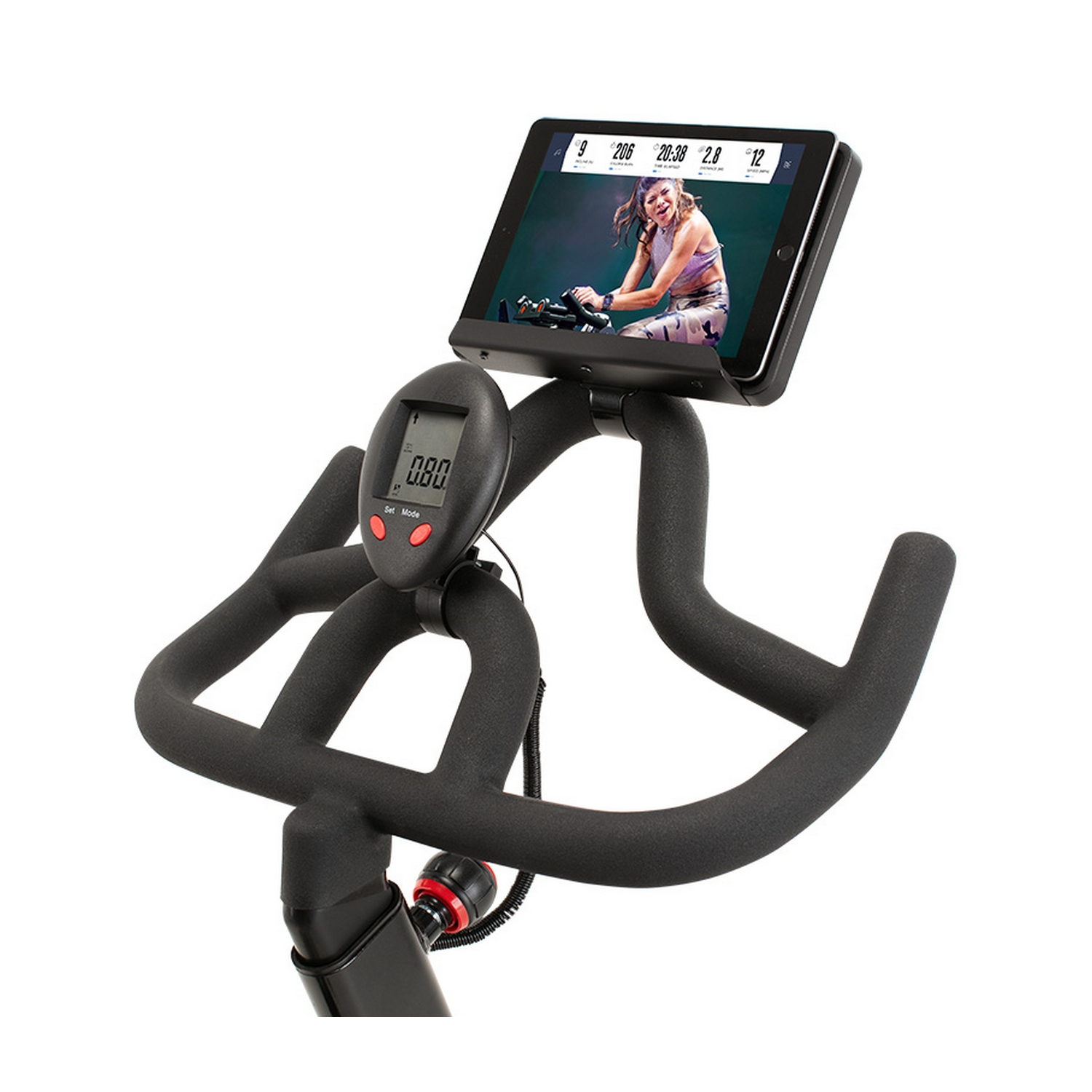 Bicicleta estática - ProForm 500 SPX, Hasta 115 kg, Pantalla LCD, Volante de 18 kg, Asiento ajustable, Negro