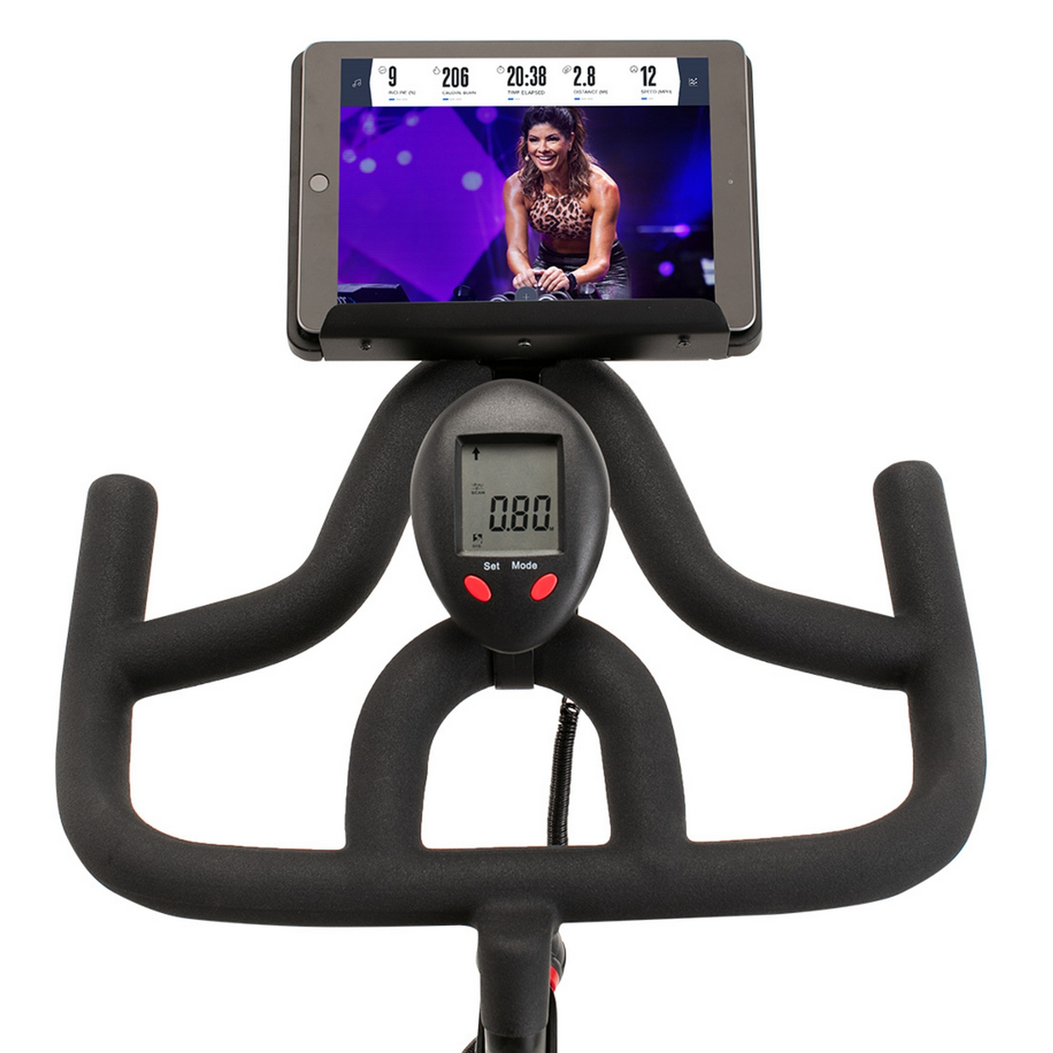 Bicicleta estática - ProForm 500 SPX, Hasta 115 kg, Pantalla LCD, Volante de 18 kg, Asiento ajustable, Negro