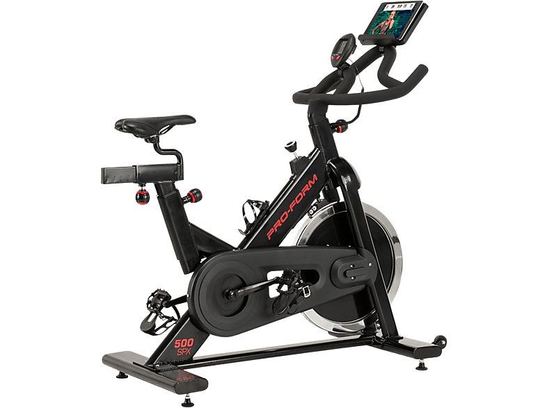 Imagen de Bicicleta estática - ProForm 500 SPX, Hasta 115 kg, Pantalla LCD, Volante de 18 kg, Asiento ajustable, Negro