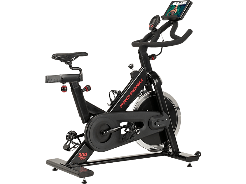 Ofertas, chollos, descuentos y cupones de Bicicleta estática - ProForm 500 SPX, Hasta 115 kg, Pantalla LCD, Volante de 18 kg, Asiento ajustable, Negro