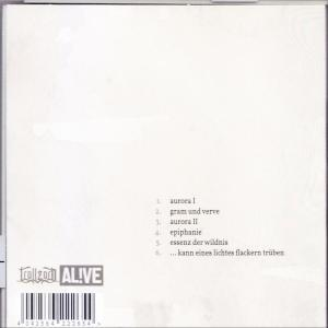 Rückseite einer CD-Hülle mit einer Liste der Songtitel und einem Barcode.