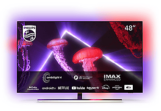 PHILIPS 48OLED807/12 4K UHD Android Smart OLED Ambilight televízió, 121 cm