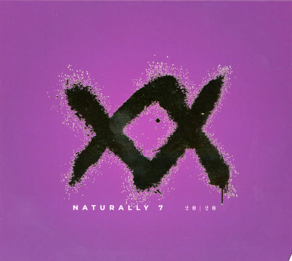 Lila Hintergrund, schwarzes XX-Logo mit einem Diamanten in der Mitte und der Text 'NATURALLY 7 20|20'.