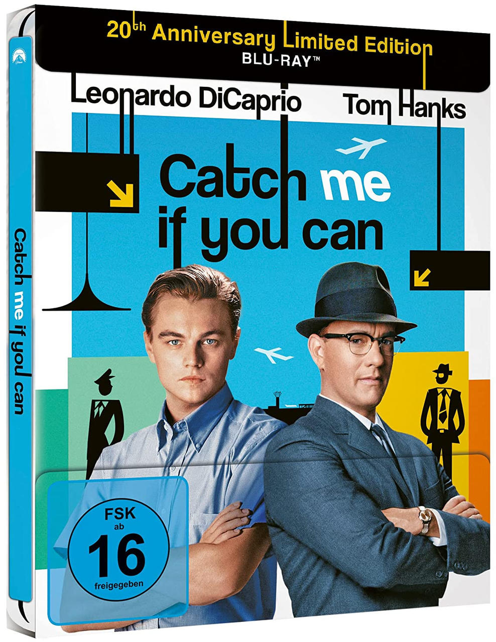 Blu-ray-Hülle mit Leonardo DiCaprio und Tom Hanks.