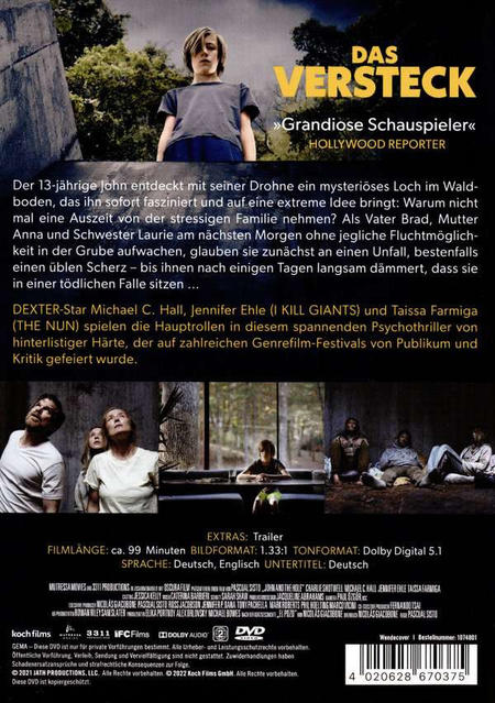 DVD-Hülle mit Filmtitel und Besetzung. Die Rückseite zeigt eine Zusammenfassung und Bilder.