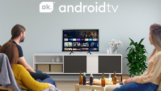TV LED 24"- OK ODL 24950HC-TAB, HD Ready, Android TV, Dolby Audio, Negro 