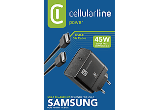 CELLULARLINE Süper Fast Charge PD 45W Şarj Kiti Adaptör + Kablo Siyah_1