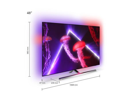 PHILIPS 48OLED837/12 OLED TV (Flat, 4K, / 121 TV™ TV, OLED Android Zoll (R)) SMART 48 11 Ambilight, cm, | MediaMarkt