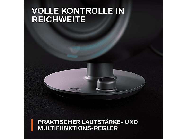 STEEL SERIES Arena 3 kabellose PC Lautsprecher, Schwarz; PC Gaming Lautsprecher — Foto 5 von 5