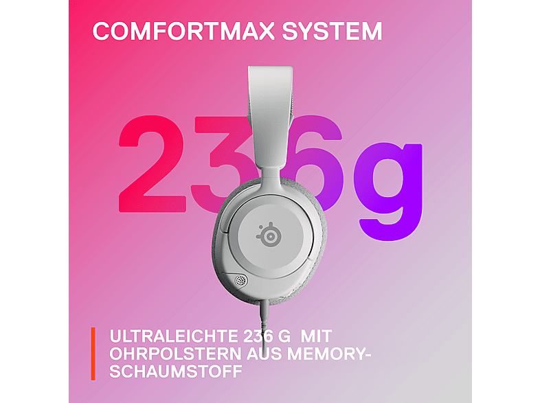 STEEL SERIES Arctis Nova 1, Over-ear Gaming Headset Weiß — Foto 4 von 5