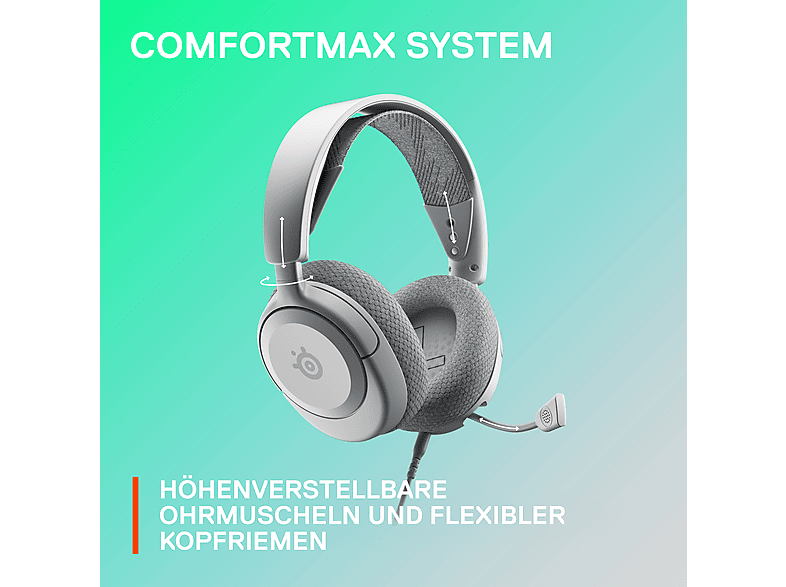 STEEL SERIES Arctis Nova 1, Over-ear Gaming Headset Weiß — Foto 5 von 5