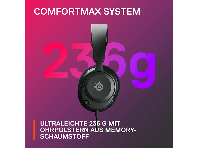STEEL SERIES Arctis Nova 1, Over-ear Gaming Headset Schwarz — Foto 4 von 5