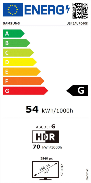 SAMSUNG CRYSTAL UHD 43AU7040 (2022)