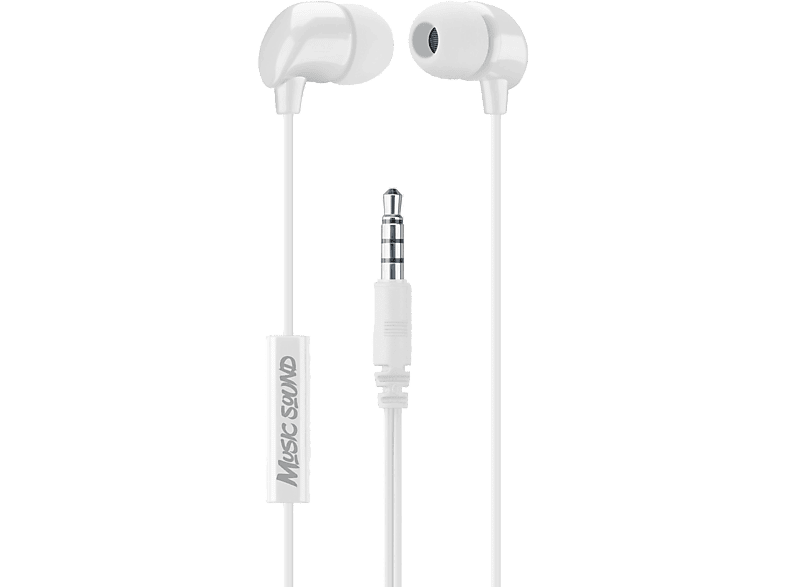 Music Sound In-Ear Mikrofonlu Kablolu Beyaz Kulaklık