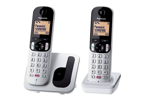 Panasonic KX-TG6852 Teléfono Fijo Inalámbrico Dúo con Manos Libres (Monitor  de Bebes, Bloqueador de Llamadas, Modo No Molestar, Baja Radiación, Modo  Eco) Plateado : Panasonic: : Electrónica