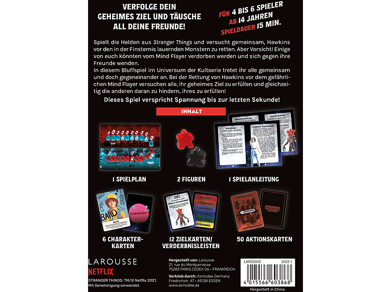 Thumbnail - LAROUSSE Stranger Things: Rettet Hawkins Gesellschaftsspiel Mehrfarbig
