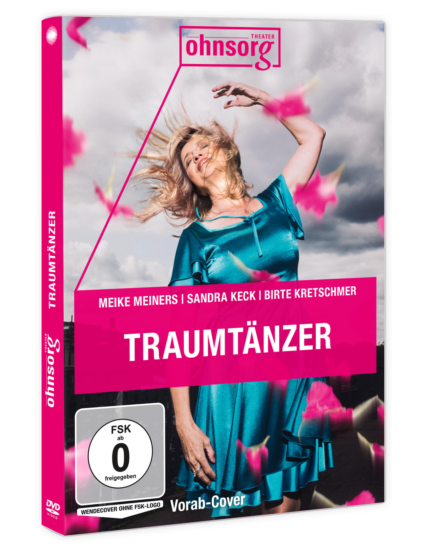DVD-Cover: Frau mit wehenden Haaren, pinkfarbener Text, FSK 0.