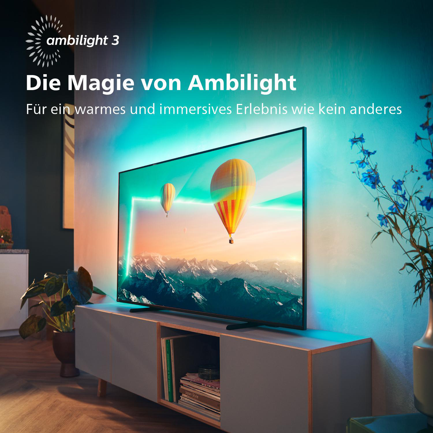 PHILIPS 55PUS8007/12 LED TV (Flat, 55 Zoll / 139 cm, UHD 4K, SMART TV, Ambilight, Android TV™ 11 (R))