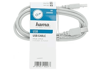 HAMA USB 2.0 A Fiş - B Fiş 1.5m Yazıcı Kablosu Gri_2