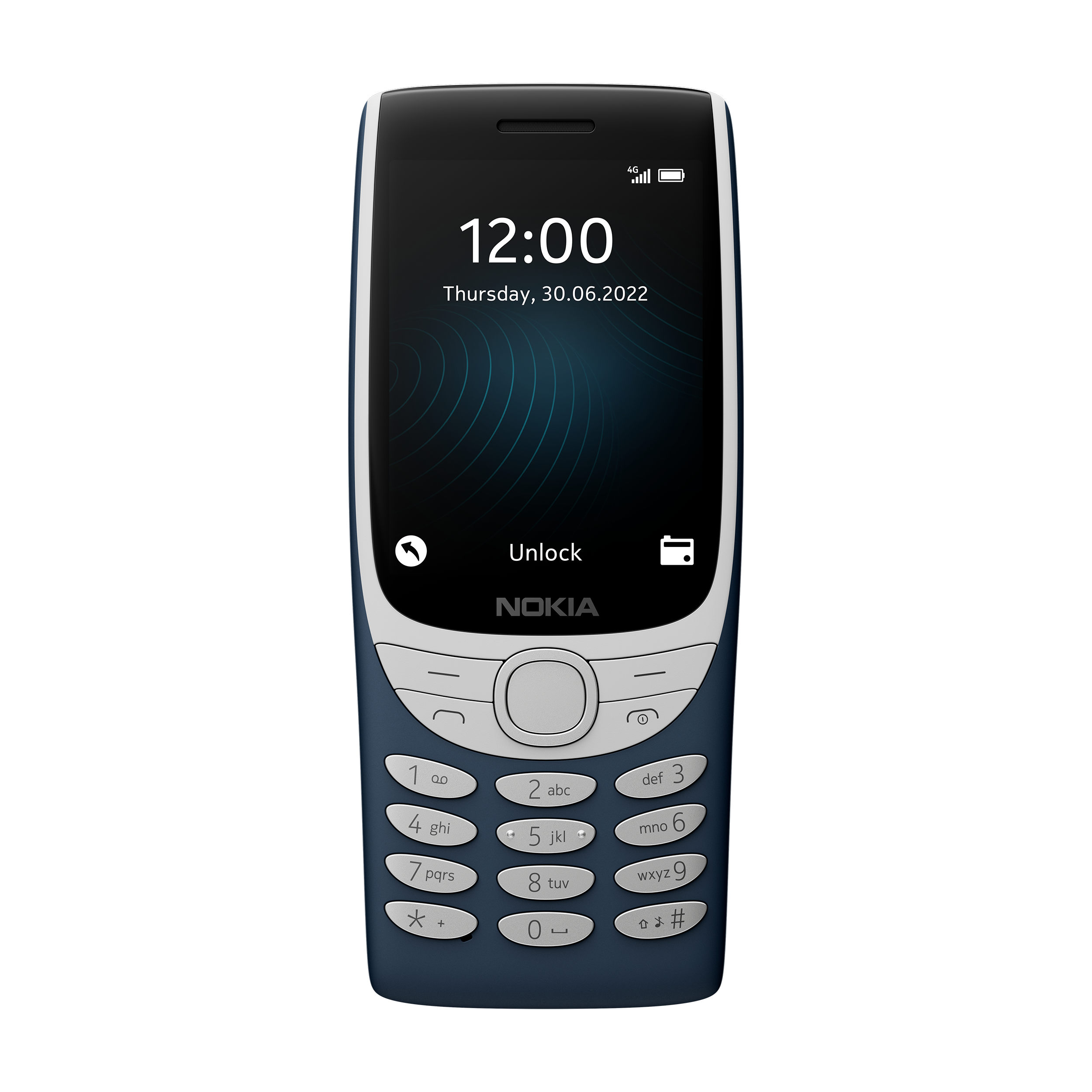 Nokia-Telefon zeigt 12:00, Donnerstag, 30. Juni 2022, mit Signal.
