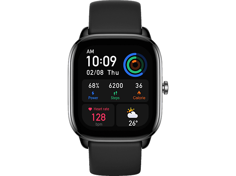 AMAZFIT GTS 4 Mini Smartwatch Aluminium Legierung Kunststoff Silikon 16 x 215 mm Midnight Black