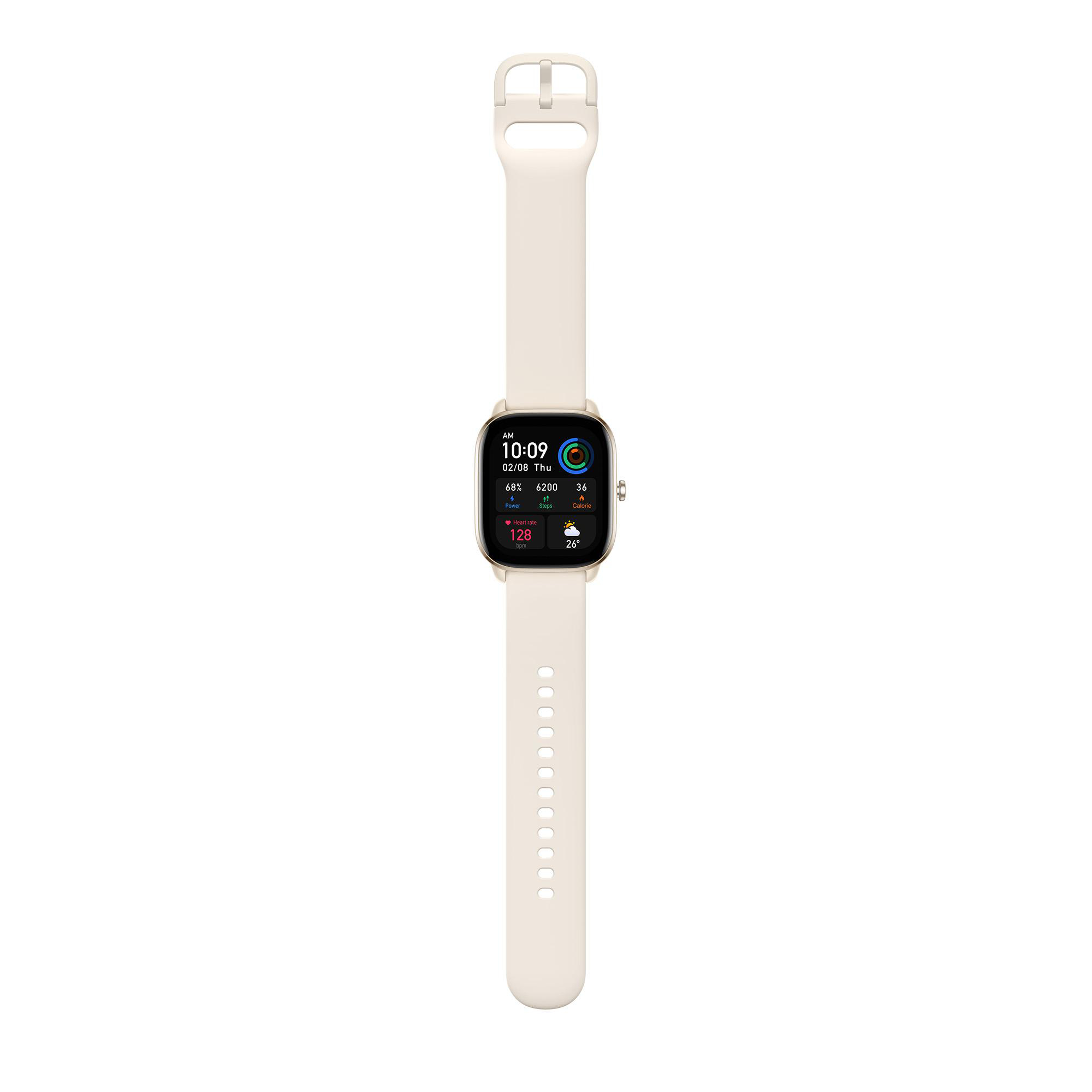 AMAZFIT GTS 4 Mini Smartwatch Aluminium Legierung, Kunststoff Silikon, 16 x 215 mm, Moonlight White