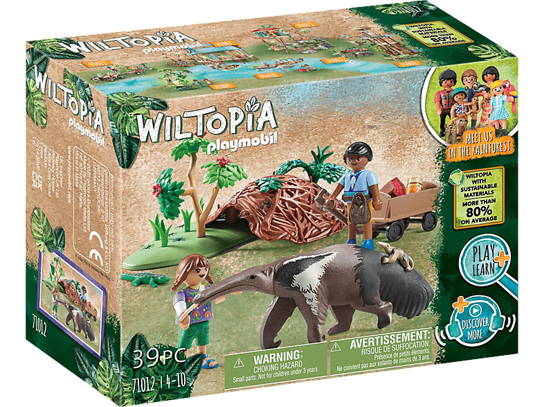 PLAYMOBIL 71012 Wiltopia - Ameisenbärpflege Spielset, Mehrfarbig
