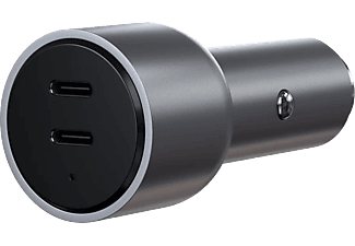 SATECHI 2x USB Type-C PD autós szivargyújtó adapter, 40w, asztroszürke (ST-U2C40CCM)