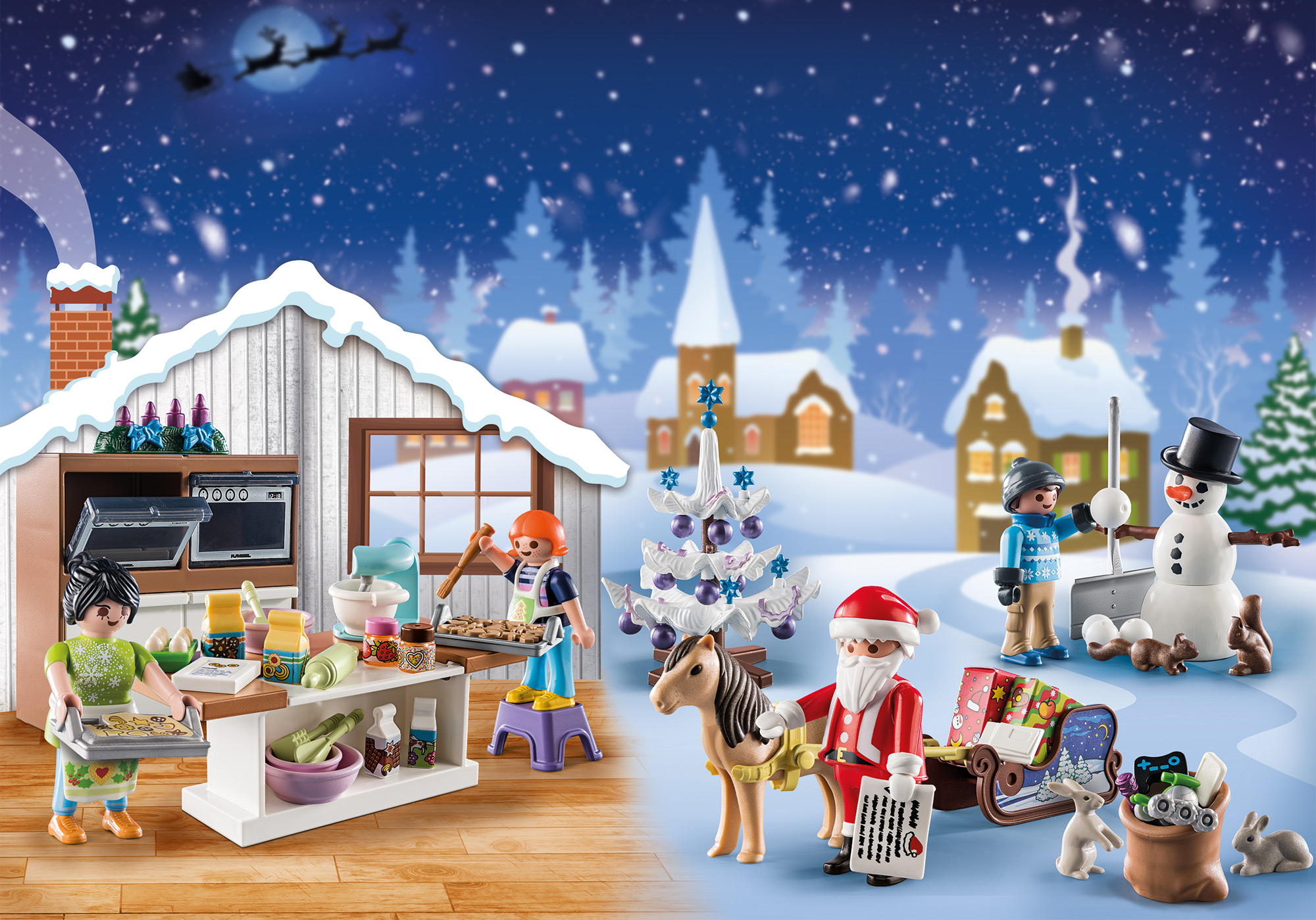 PLAYMOBIL 71088 Weihnachtsbacken Adventskalender, Mehrfarbig