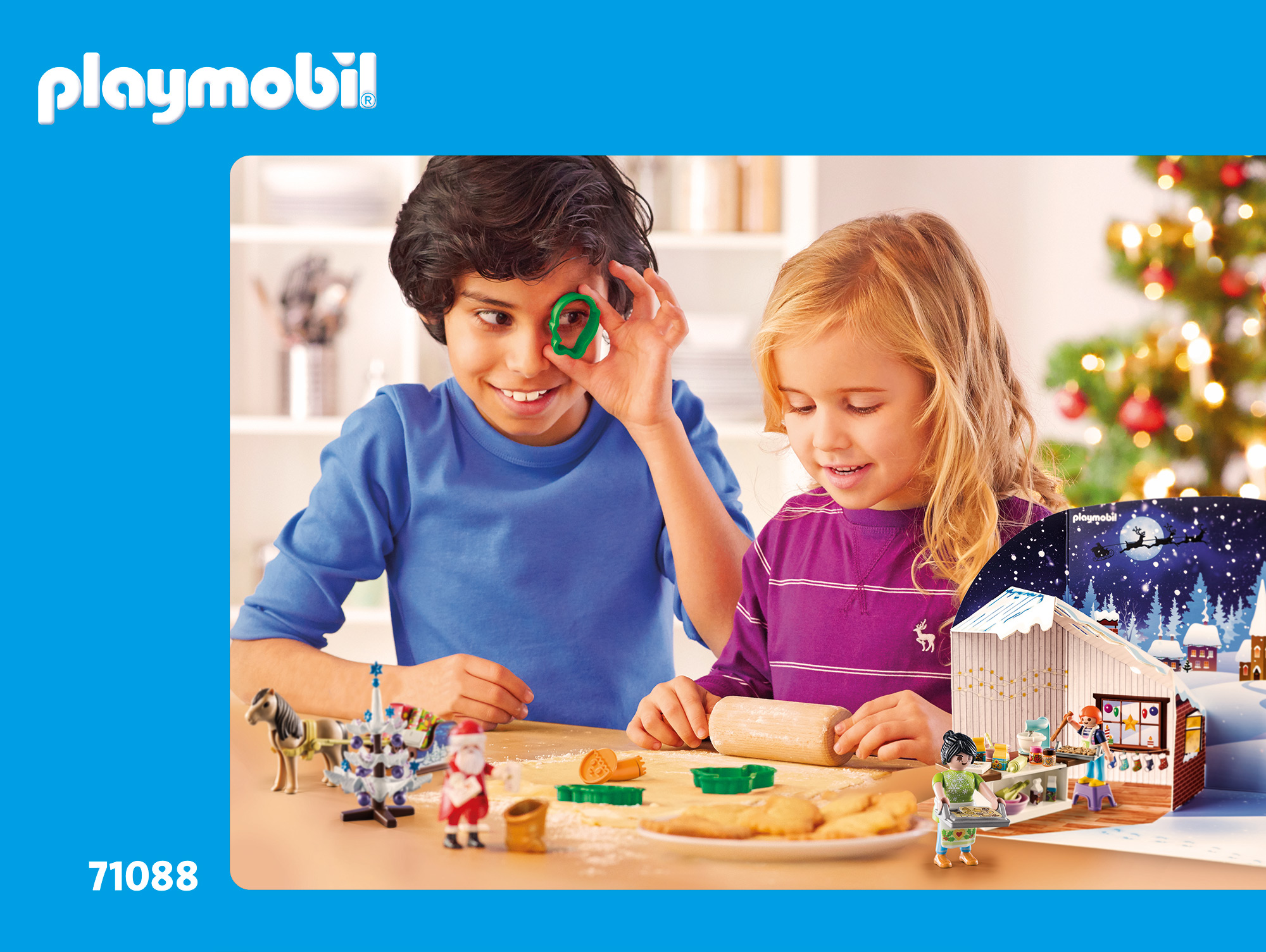 PLAYMOBIL 71088 Weihnachtsbacken Adventskalender, Mehrfarbig