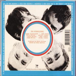 Album-Rückseite, Bandmitglieder im Kreis und Titelliste.