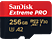 SANDISK Extreme PRO (UHS-I) - Carte mémoire Micro SDXC  (256 GB, 200 MB/s, Rouge/Noir)